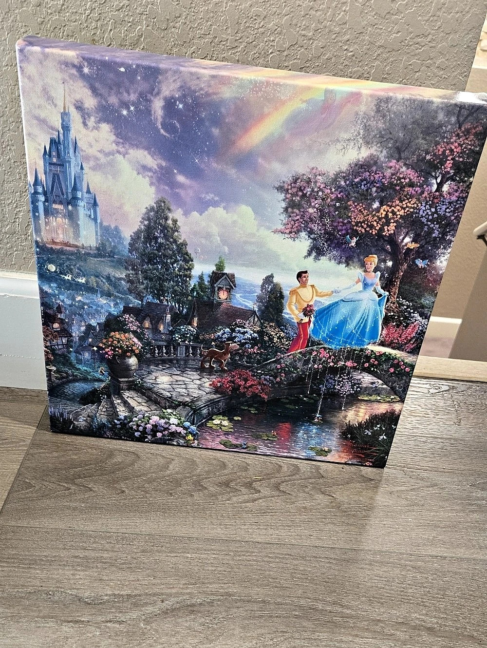Thomas Kinkade Framed Fantasy Artwork in Blue & Purple Like New